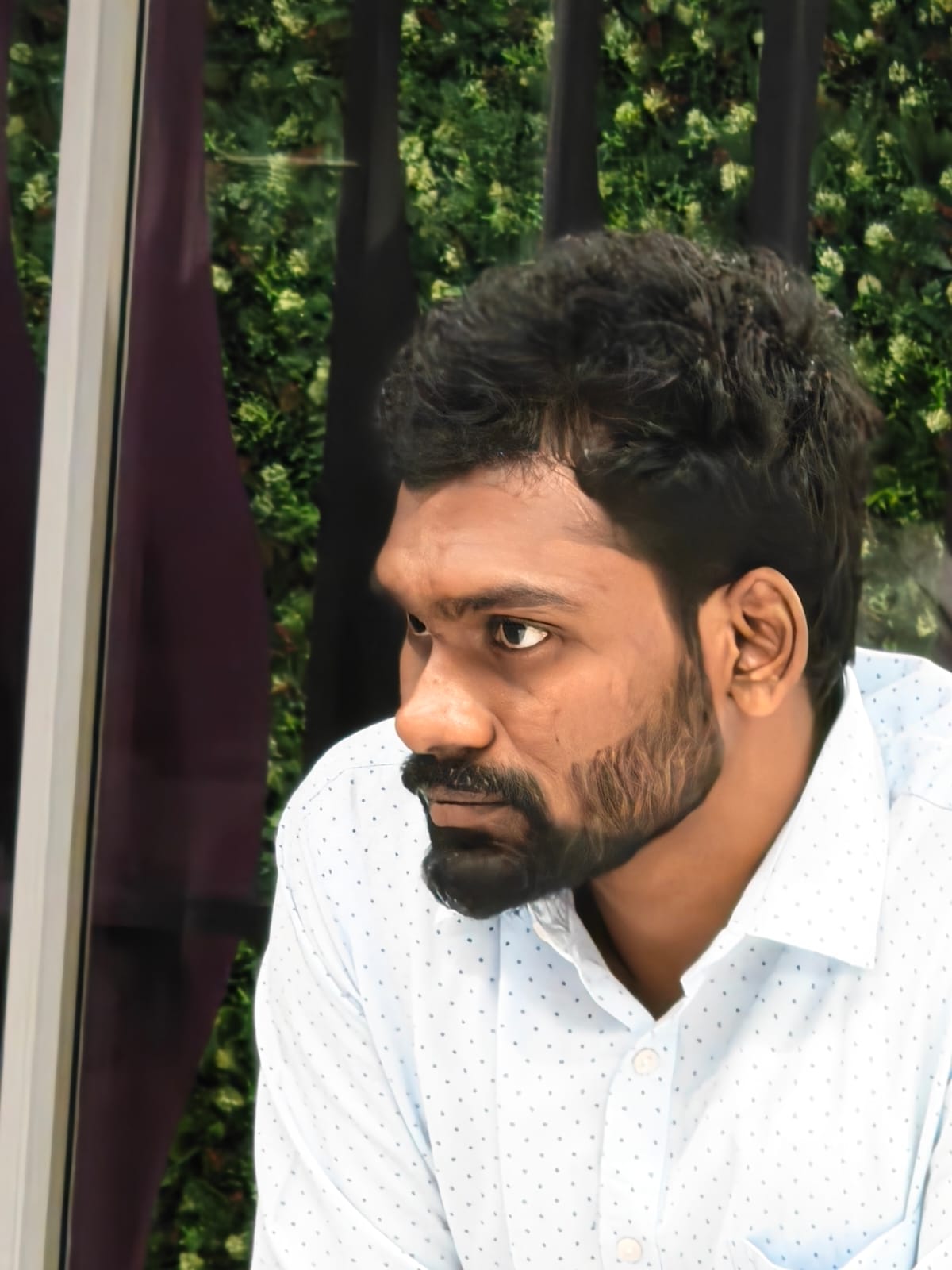 Rakesh in solo side profile